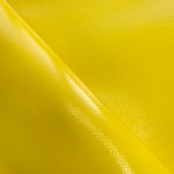 Ткань ПВХ 600 гр/м2 плотная, Жёлтый (Ширина 150см), на отрез  в Магнитогорске
