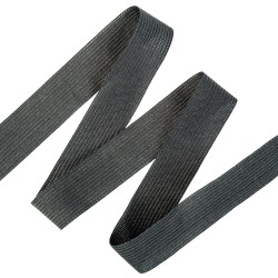 Окантовочная лента-бейка, цвет Чёрный 22мм (на отрез)  в Магнитогорске