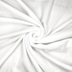 Ткань Флис Односторонний 130 гр/м2, цвет Белый (на отрез)  в Магнитогорске