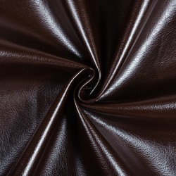 Ткань Дерматин (Кожзам) для мебели, цвет Темно-Коричневый (на отрез)  в Магнитогорске