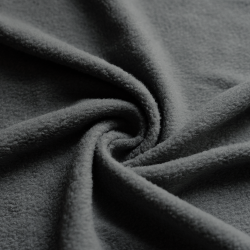 Ткань Флис Односторонний 130 гр/м2, цвет Серый (на отрез)  в Магнитогорске