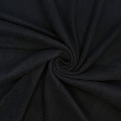 Ткань Флис Односторонний 130 гр/м2, цвет Черный (на отрез)  в Магнитогорске