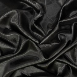 Атлас-сатин, цвет Черный (на отрез)  в Магнитогорске
