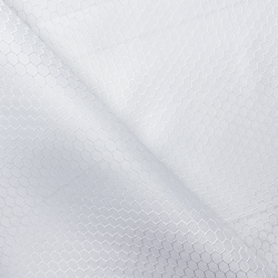 Ткань Оксфорд 300D PU Рип-Стоп СОТЫ, цвет Белый (на отрез)  в Магнитогорске