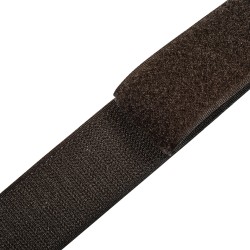 Контактная лента 40мм (38мм) цвет Тёмно-Коричневый (велькро-липучка, на отрез)  в Магнитогорске